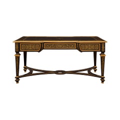Used French 19th Century Louis XIV St. Ebony, Brass And Ormolu Boulle Desk