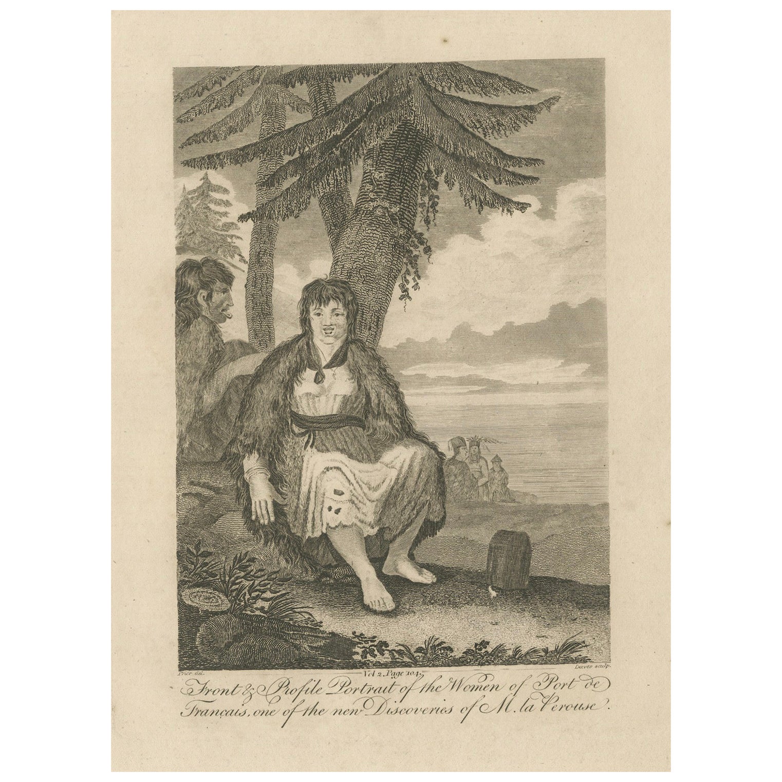 Dual Portraiture of a Woman from Port Francais, 1807 For Sale