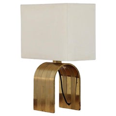 Romeo Rega, lampe de table italienne en laiton du milieu du siècle