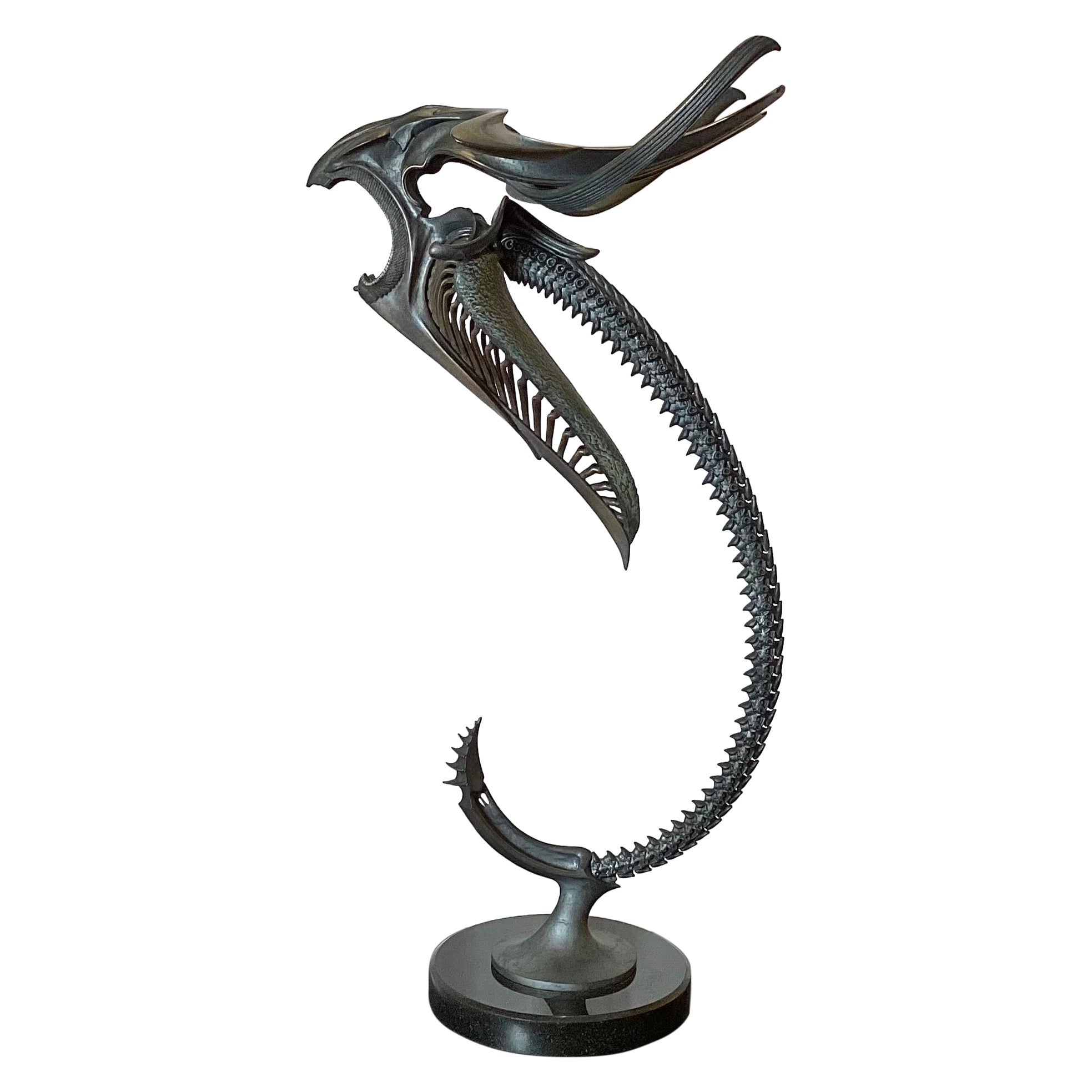 Hand Forged Bronze Sculpture Titled Organic Remnant by Lawrence Welker IV