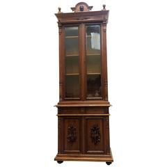 Extraordinary Ebonized Antique French Louis Philippe Book Cabinet 12