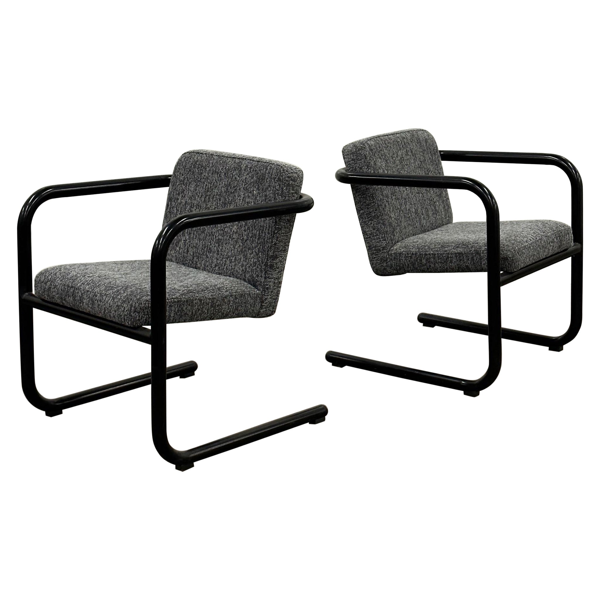 Cantilever Tubular Chairs by Kinetics