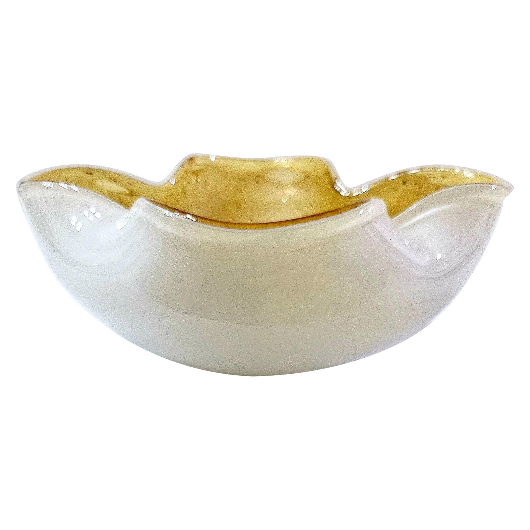 Vintage Murano Glass Bowl / Dish / Ashtray / Vide Poche For Sale