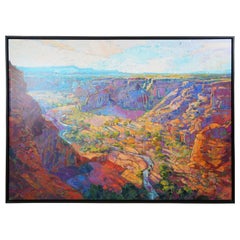 Eric Hanson Grand Canyon Open Impressionist Landscape Framed Canvas Print 50"
