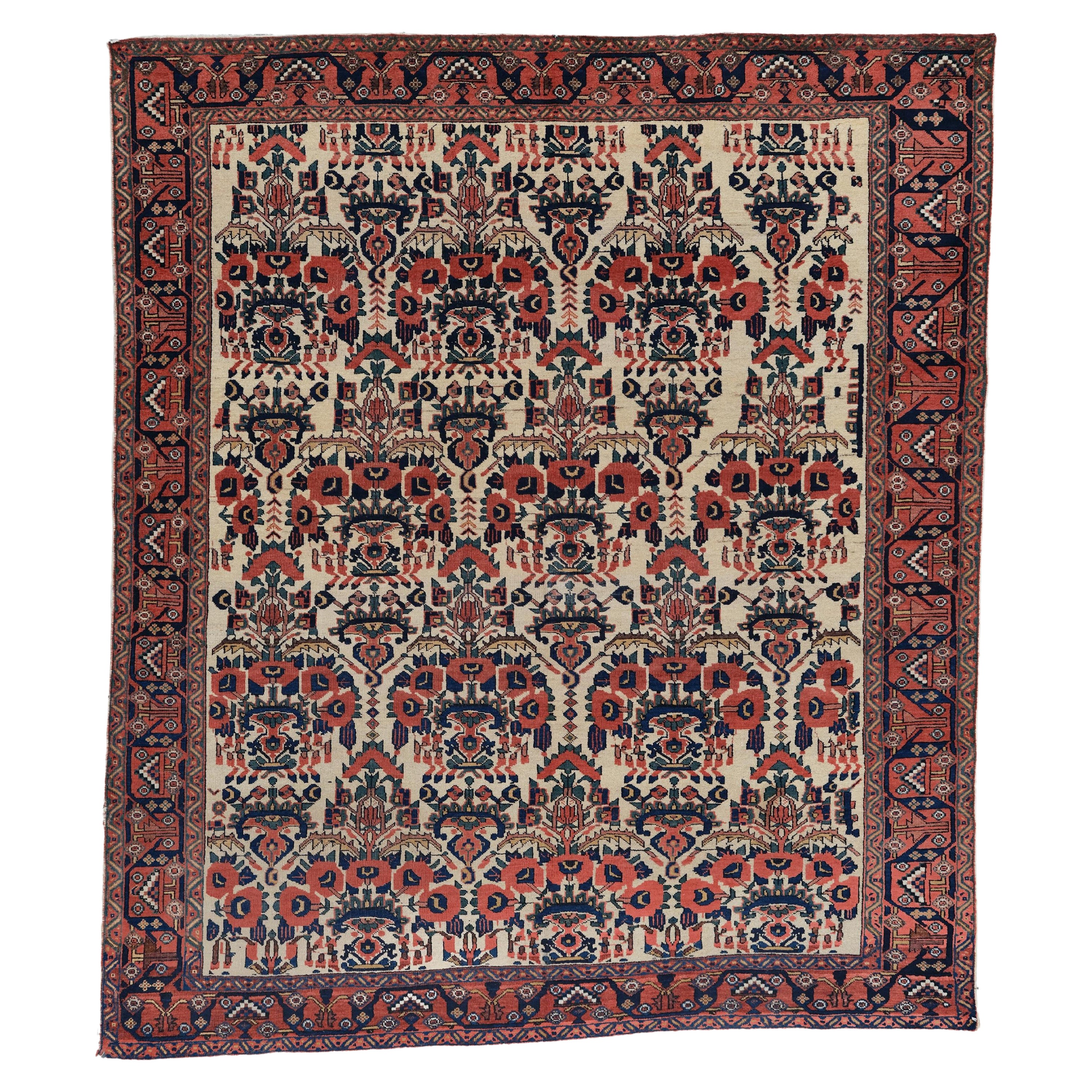 Tapis antique Afshar - 19ème siècle, tapis antique Afshar