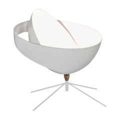 Serge Mouille Mid-Century Modern White Saturn Table Lamp