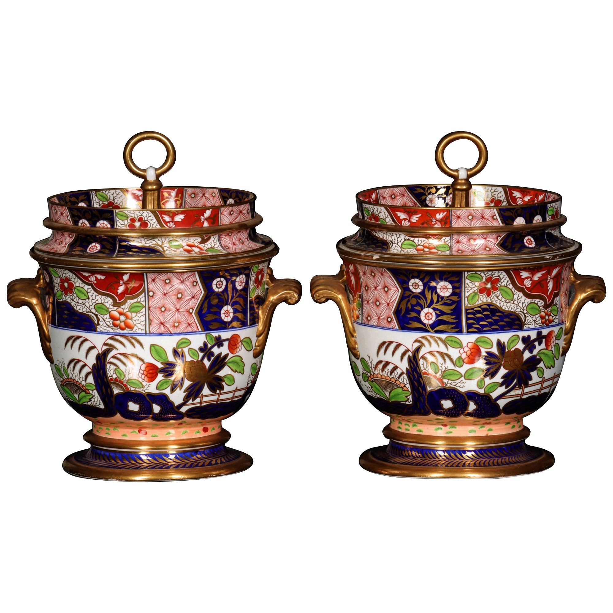 Regency Spode Porcelain Imari Fruit Coolers, Covers & Liners, Pattern 2957