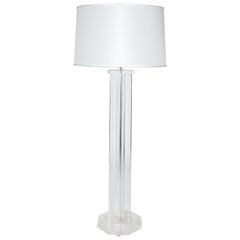 1970er Lucite Säule Stehleuchte Neu Rewired