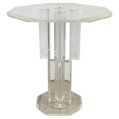 Vintage Lucite Pedestal Table