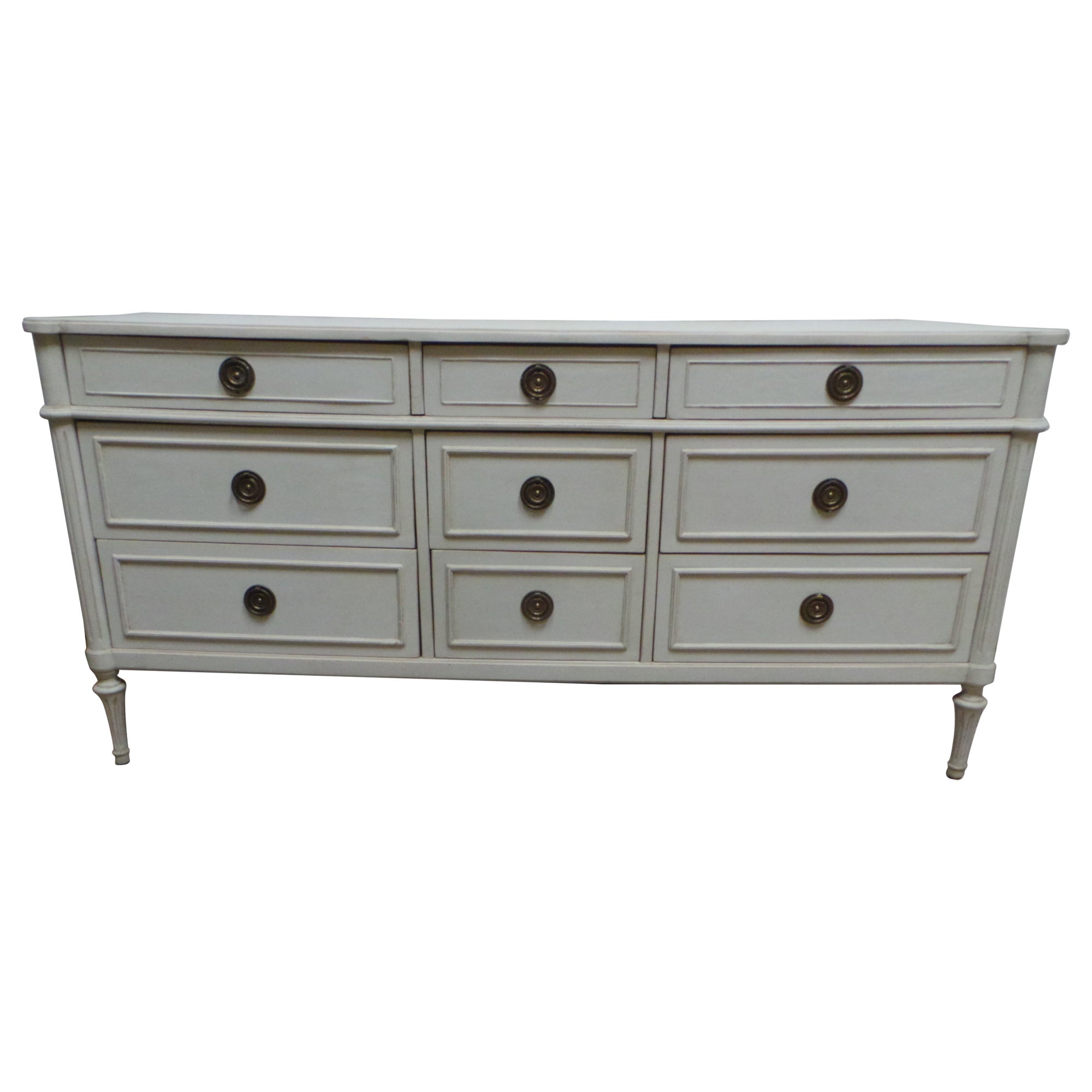 Gustavian Style 9 Drawer Dresser