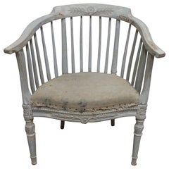 Swedish Gustavian Barrel Chair 100% Original