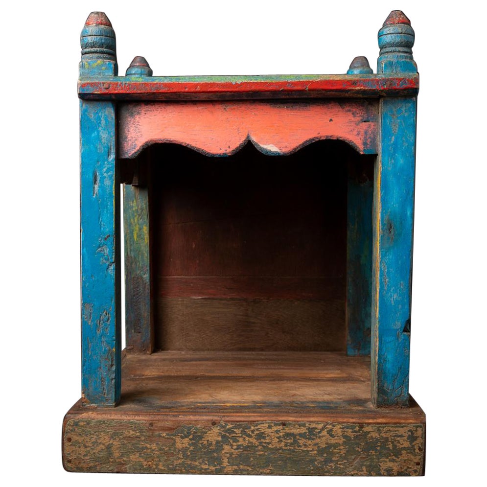 Antiker indischer Holz Tempel aus dem 19. Jahrhundert – OriginalBuddhas im Angebot