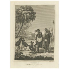Used The Khoikhoi of Southwestern Africa, Original Engraving of circa 1801