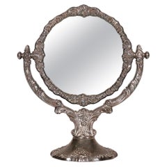 Used Silver Plated Vanity Mirror by Wallace