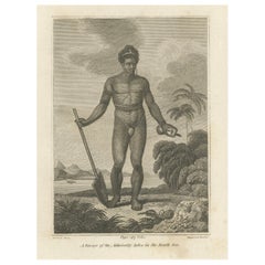 Antique Engraving of A Savage of the Admiralty Isles in the Bismarck Archipelago, 1801
