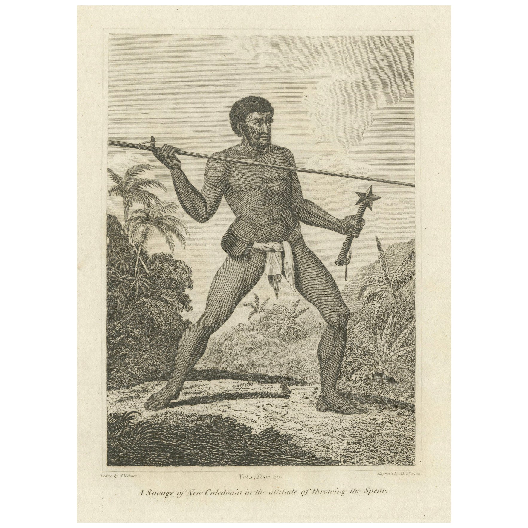 Vigilance in the Tropics: The Spear-Thrower of New Caledonia, 1801 For Sale