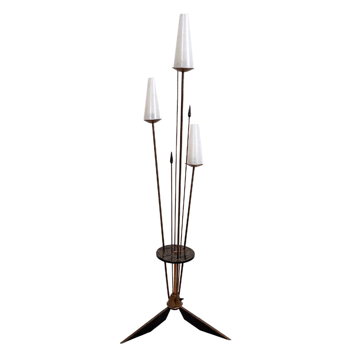 Floor Lamp - French Maison Lunel - Designer: René Mathieu - Period: 20th Century For Sale