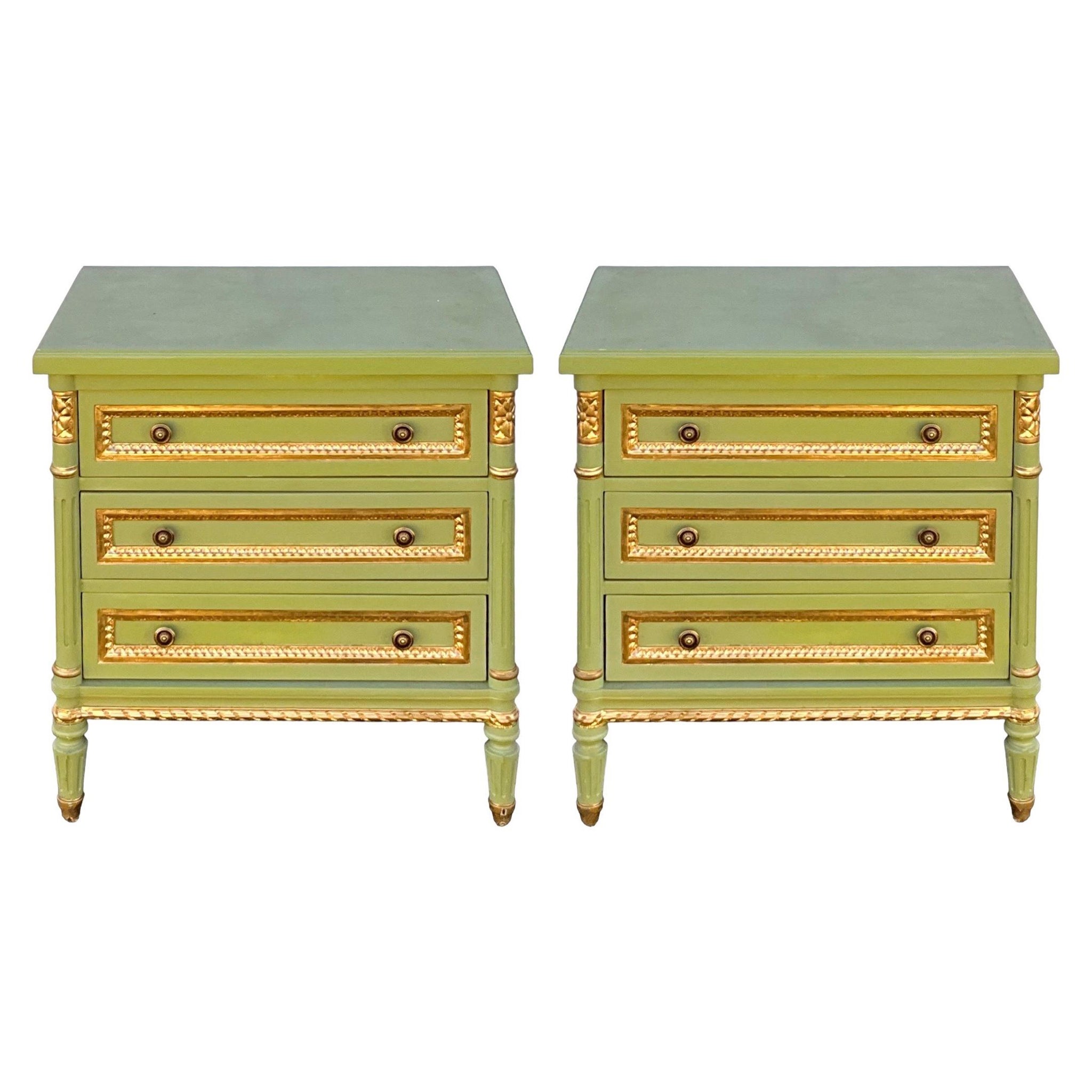 French Louis XVI Style Painted Chests / Commodes / Tables Att. To Julia Gray For Sale