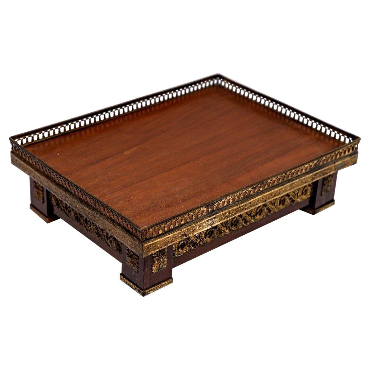Ceremonial Tea Tray - Exotic Wood And Brass - Vietnam - Period: Art Nouveau For Sale