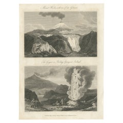 Antique Iceland's Fire and Ice: Rare Engravings of a Volcanic Wonderland, 1820