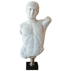 Buste masculin italien des années 1960 "Etebo" en plâtre 