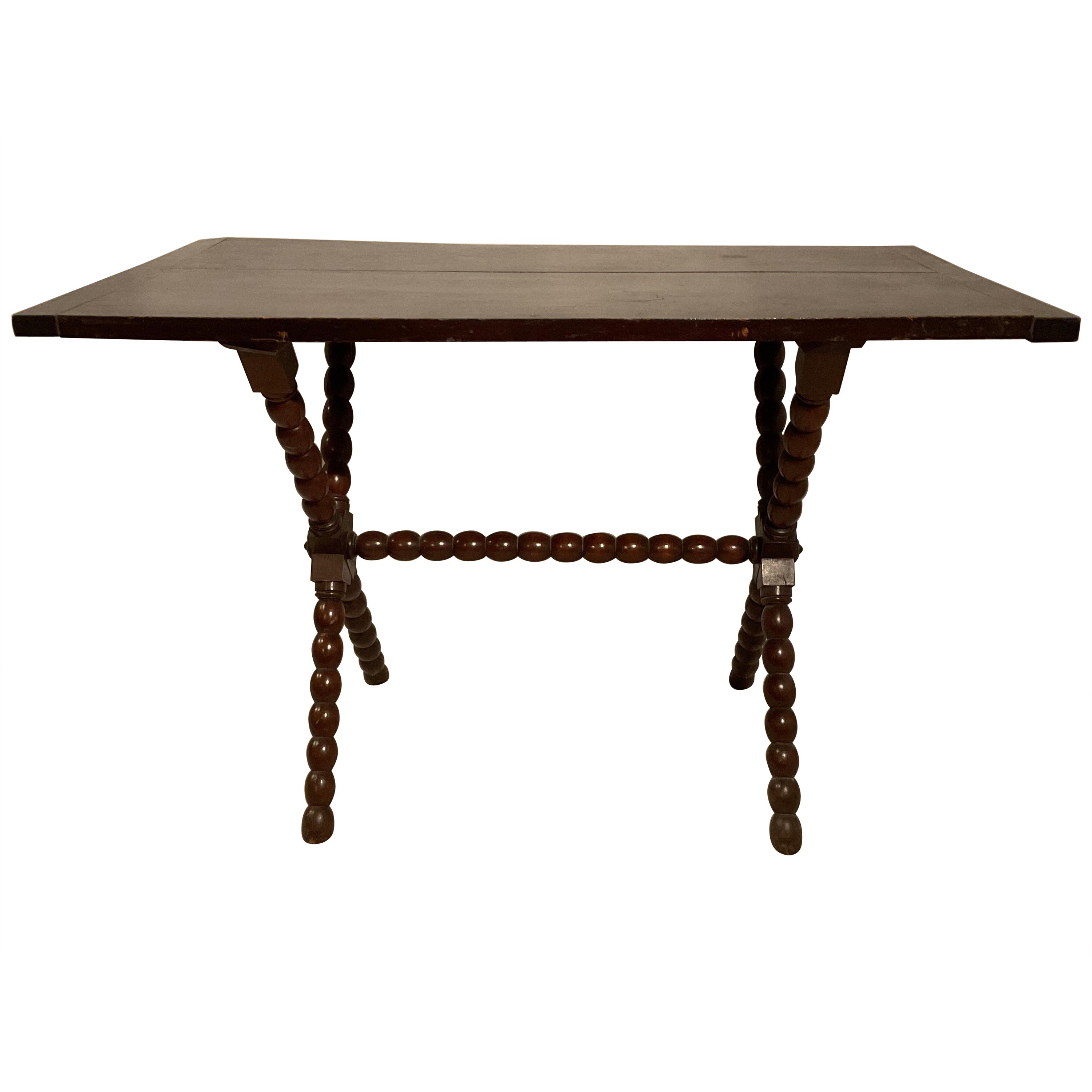 1900 English Bobbin Table For Sale