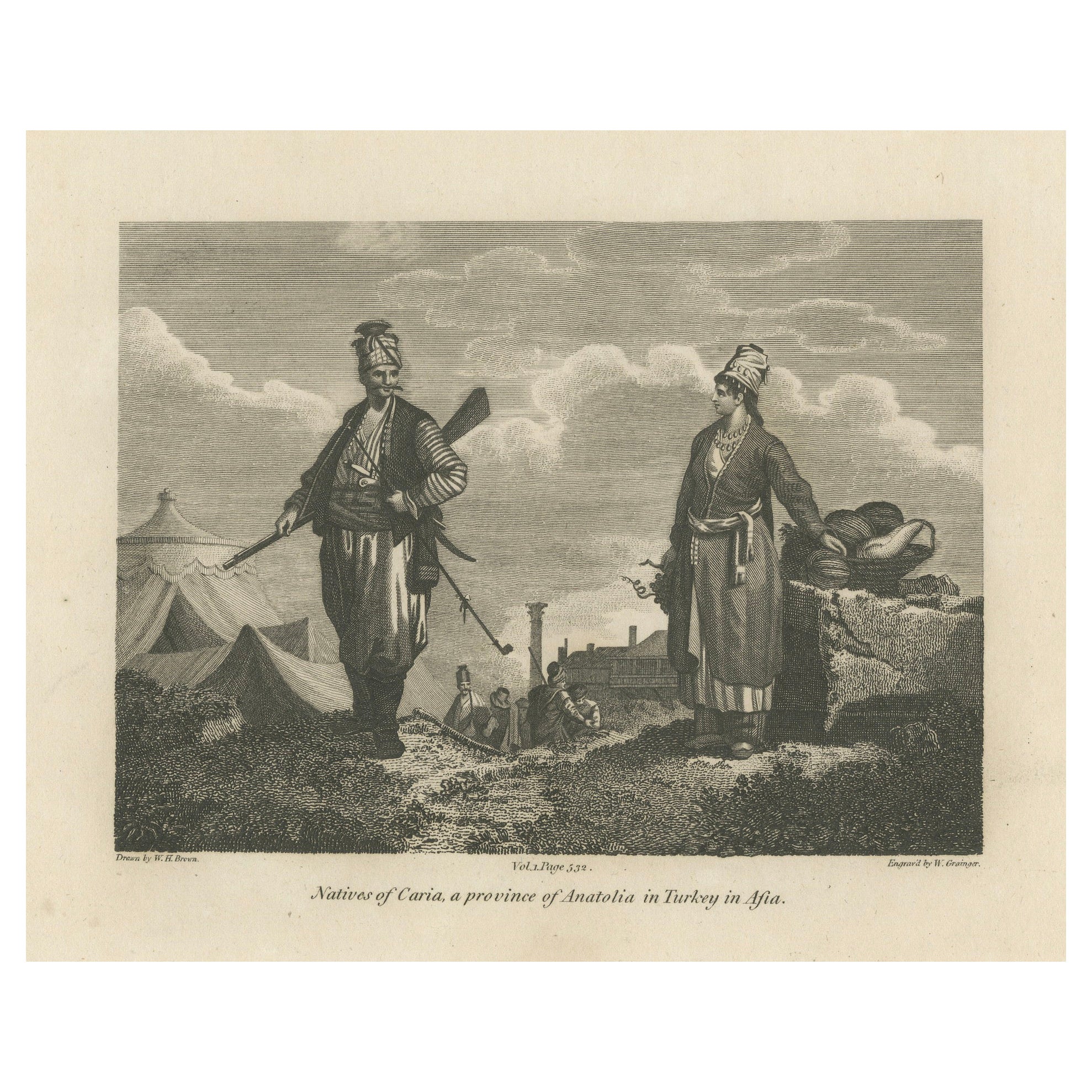 Natives Of Caria, A Province Of Anatolia In Turkey In Asia, 1801 For Sale