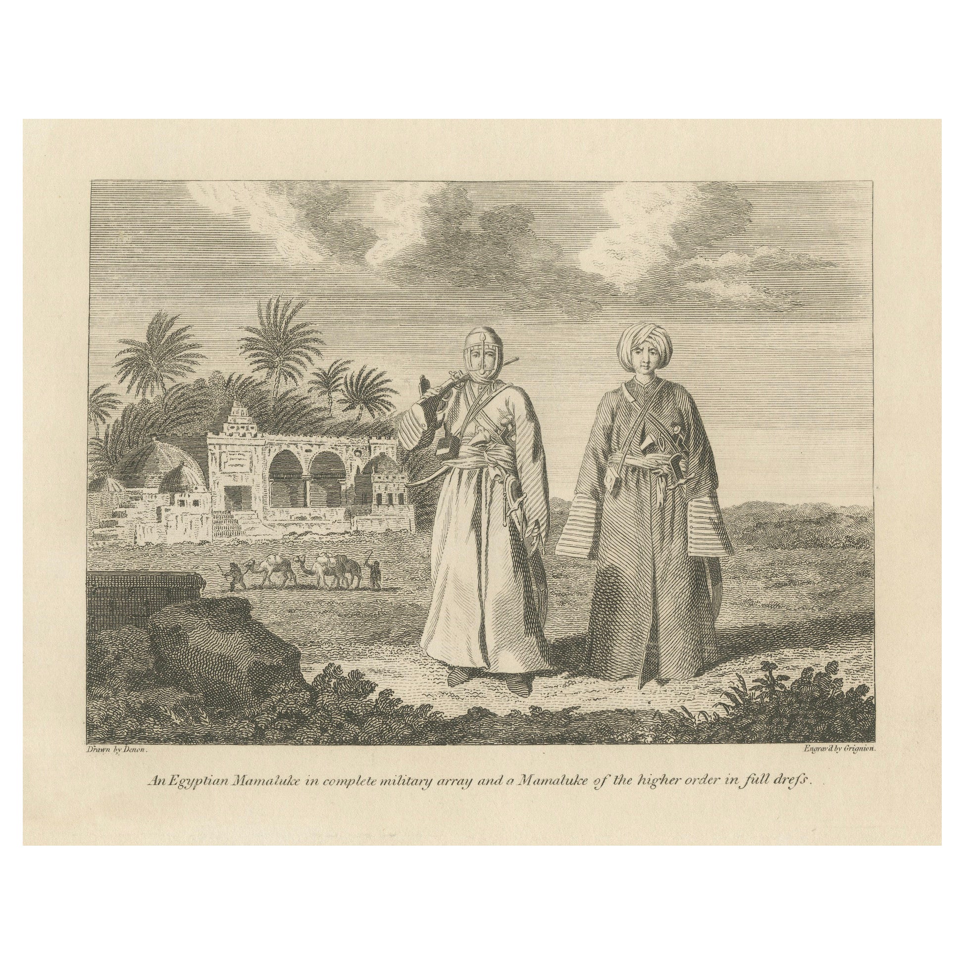 Mamluk Elegance: Military and Ceremonial Attire in Egypt, 1801 For Sale