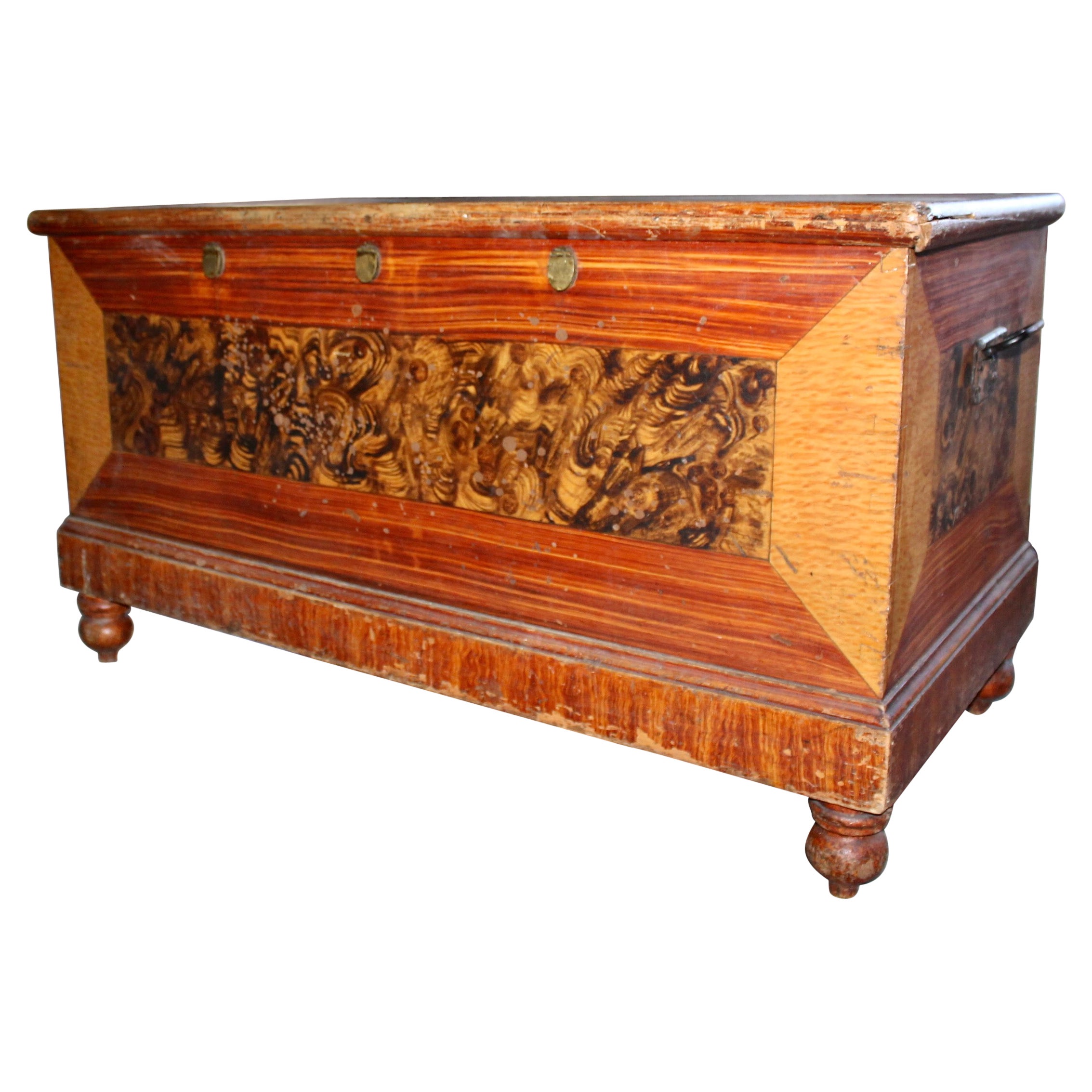 Pennsylvania Dower Chest with Original Painted Graining