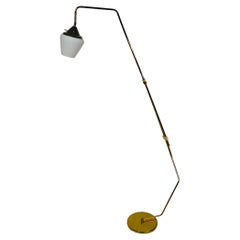 Used Adjustable Brass Mid Century Floor Lamp 