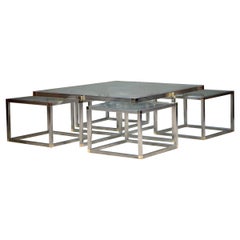 Retro 1970's Maison Charles Nested Coffee Table