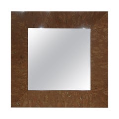 Used Italian Modern Square Cork Mirror