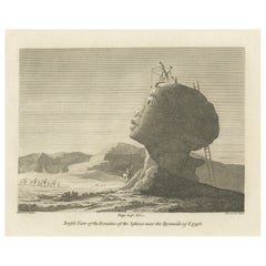 Antique Silhouette of Antiquity: The Great Sphinx of Giza in Egypt, 1801