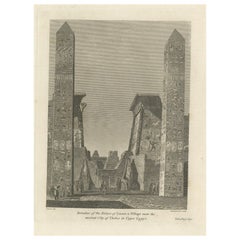 Antique Echoes of Thebes: The Luxor Palace Ruins in Upper Egypt, 1801