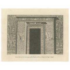 Antique Threshold of Divinity: The Dendera Isis Temple Doorway in Upper Egypt, 1801