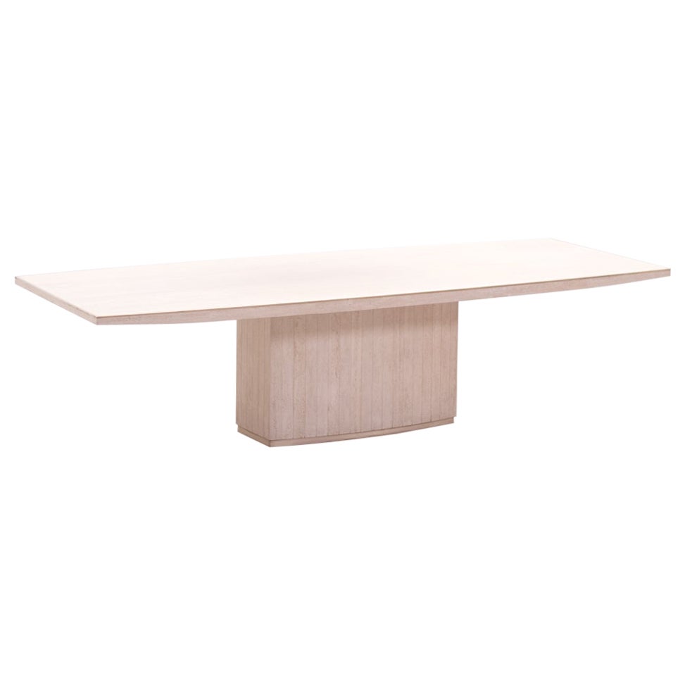 Travertine dining table by Willy Rizzo, 1969  For Sale