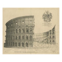 Antique Venerable Vespasian's Arena: The Colosseum in its Prime, circa 1705