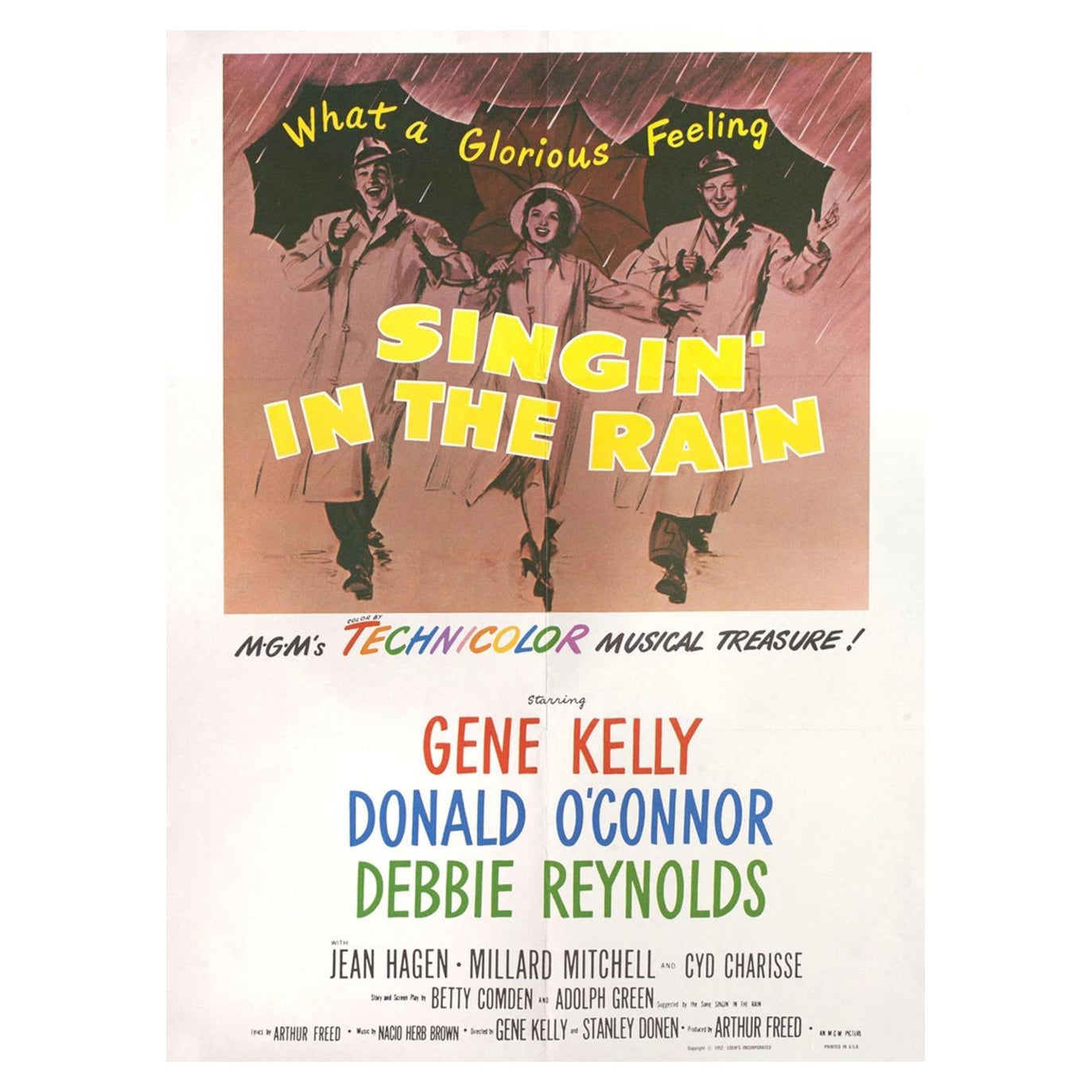 1970 Singin' in the Rain Original Vintage Poster For Sale