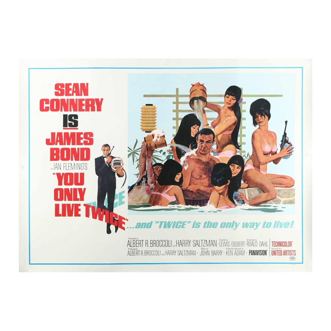 1967 You Only Live Twice Original Vintage Poster