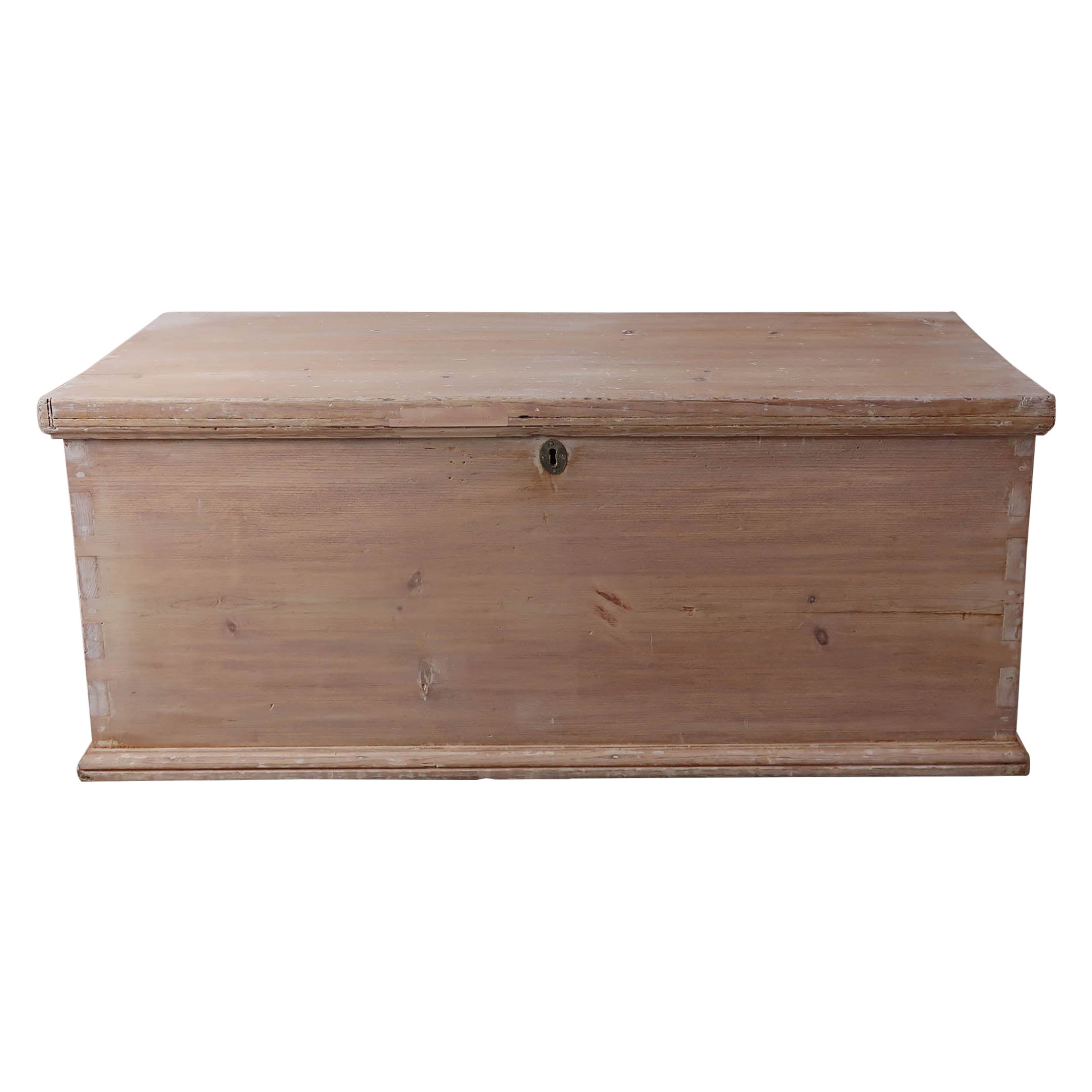 Antique Bleached Pine Blanket Chest, English, 19th Century For Sale
