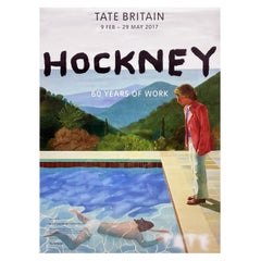 David Hockney - 60 ans de travail - Tate Britain - Affiche originale de 2017