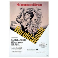 Affiche vintage originale de Harold et Maude, 1971