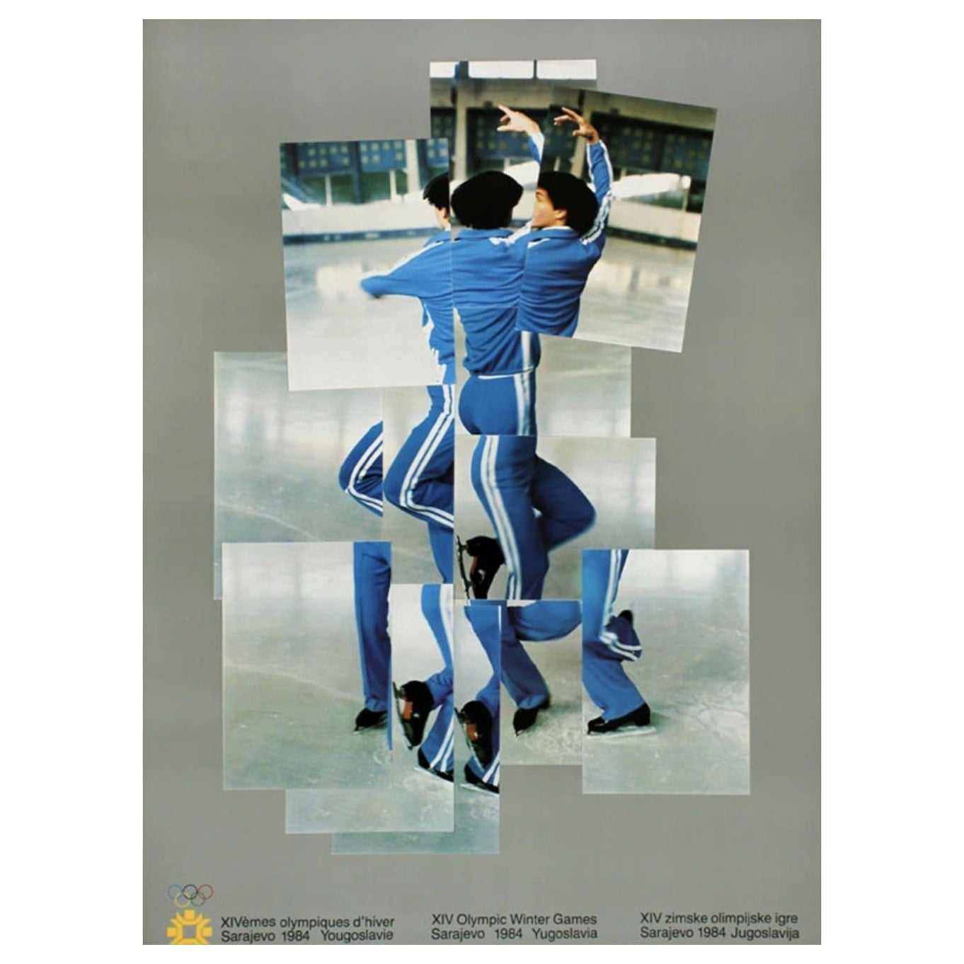 1984 Sarajevo Winter Olympic Games - David Hockney Original Vintage Poster