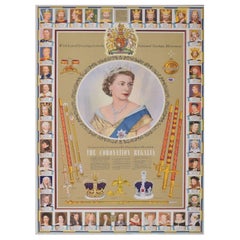 1953 Coronation of Queen Elizabeth II Original Vintage Poster