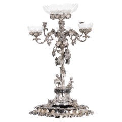 IMPOSING CANDELABRO With Arms Whytt Family of Bennochy-Whyte-Melville 1860 19thC