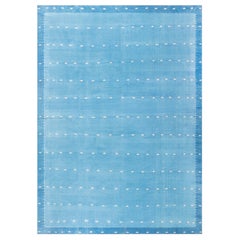 Retro Indian Dhurrie Blue Rug