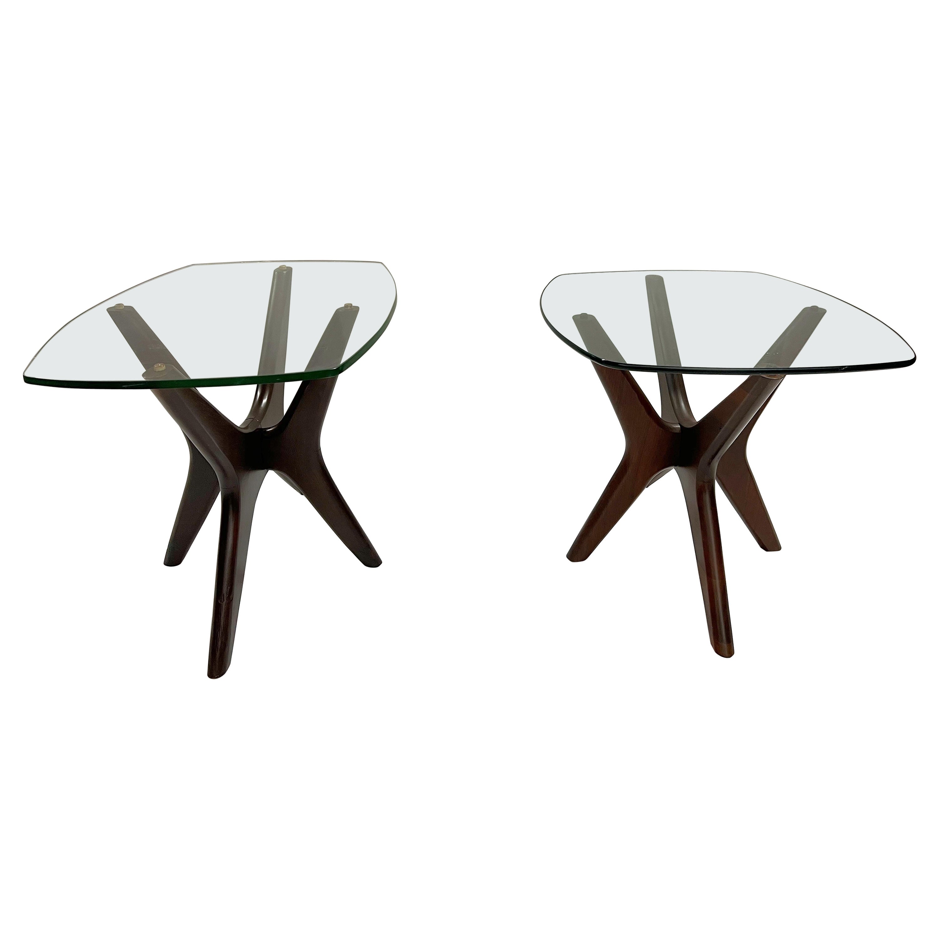 Paire de tables d'appoint Adrian Pearsall de style moderne du milieu du siècle dernier en jax en vente