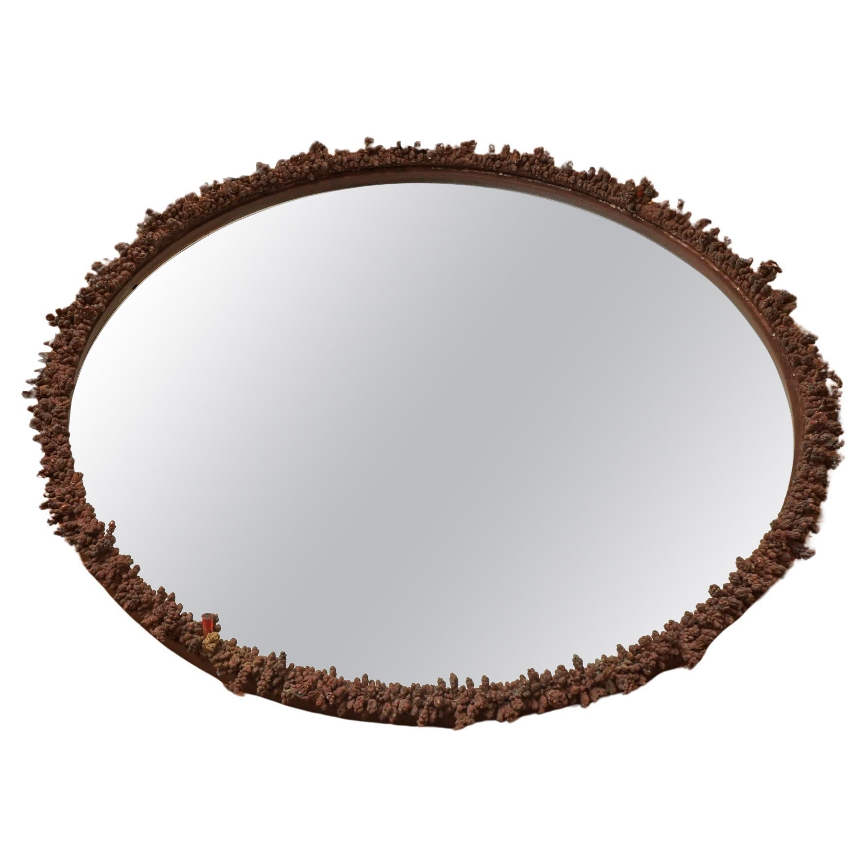 Decorative Iron Frame Mirror For Sale