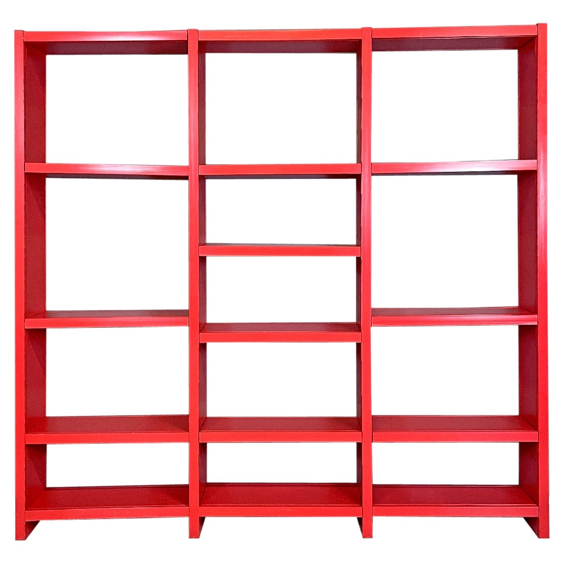 Italian modern red bookcase Dodona 300 by Ernesto Gismondi for Artemide, 1970s