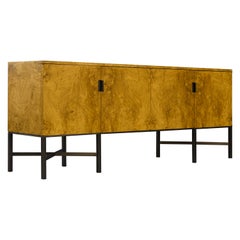 Expertly Restored Roger Sprunger Dunbar Model #7111 Maple Burl Cabinet Sideboard
